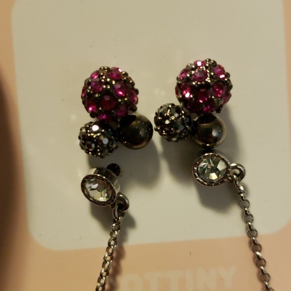 Pink pencil earrings - Picture 3 of 4